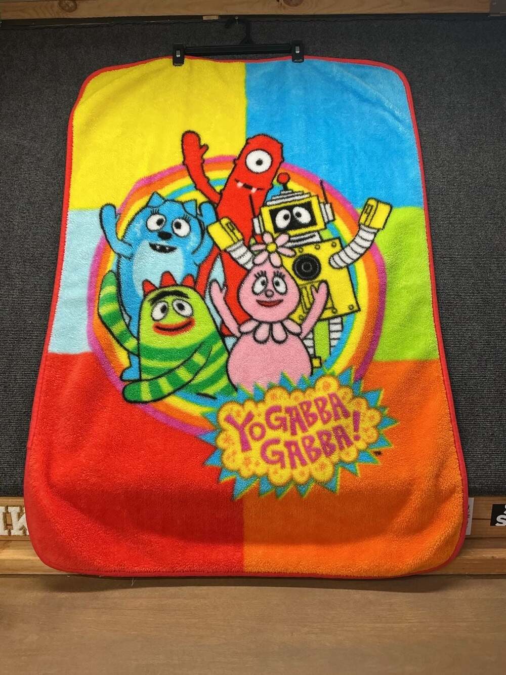 Yo Gabba Gabba Characters Plush Fleece Blanket Toddler Kids Rainbow